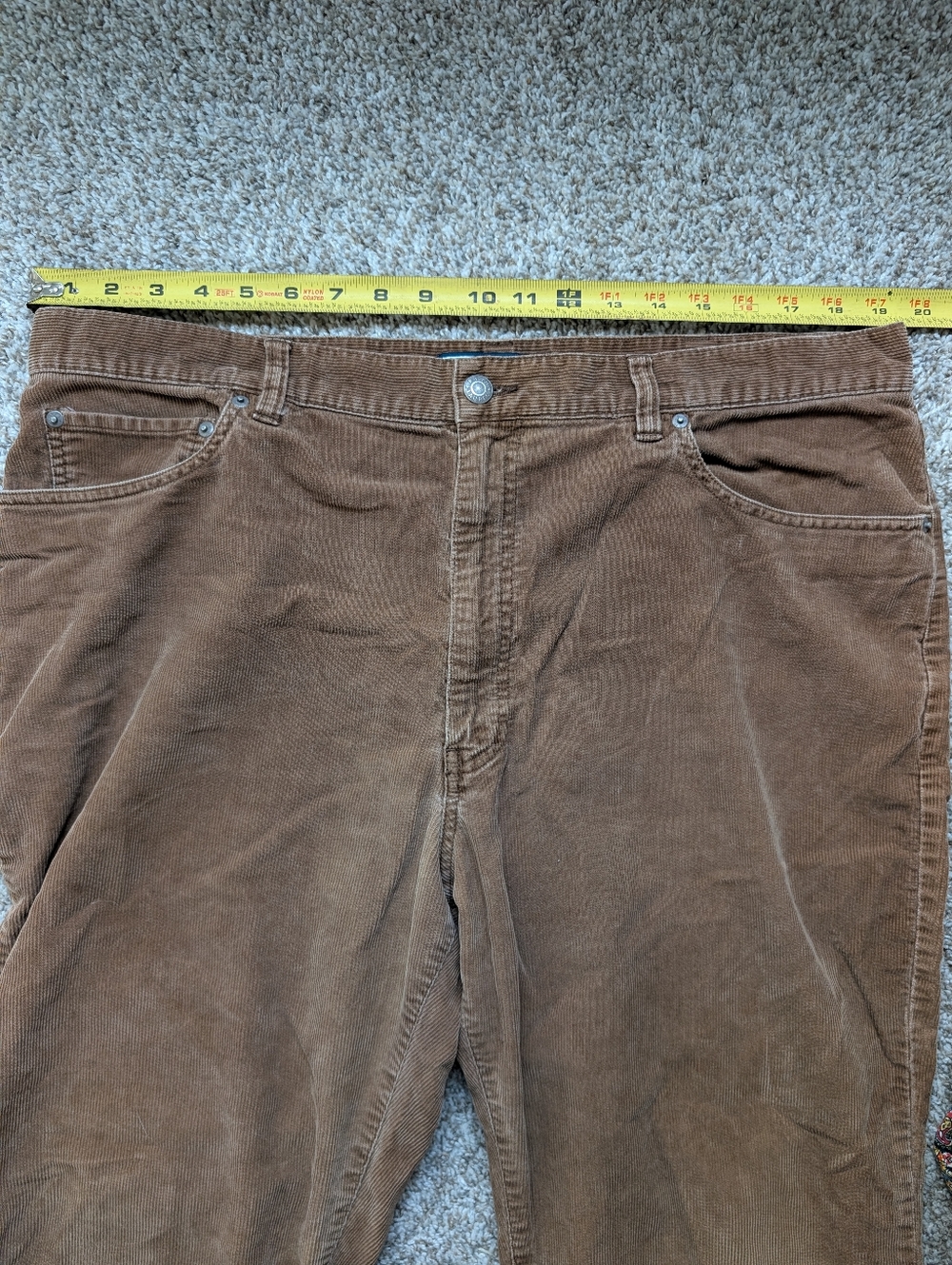 Polo Ralph Lauren Men's Corduroy Straight-Leg Pants in Brown 38x32 Collegiate - Picture 9 of 12